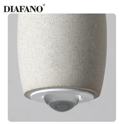 Industrial black matte cement pendant light bedroom teardrop lamp