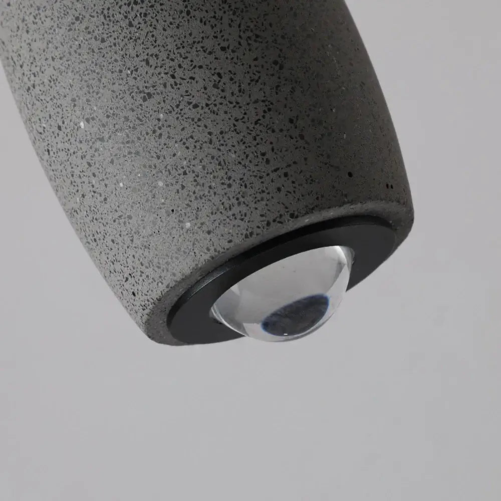 Industrial black matte cement pendant light bedroom teardrop lamp
