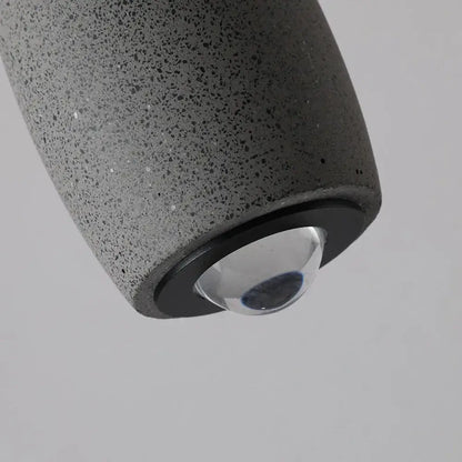 Industrial black matte cement pendant light bedroom teardrop lamp