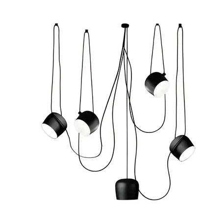 Industrial black matte spider pendant lamp dining room light