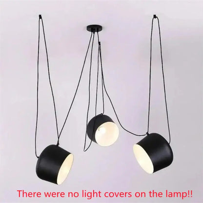 Industrial black matte spider pendant lamp dining room light