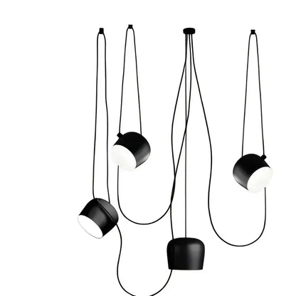 Industrial black matte spider pendant lamp dining room light