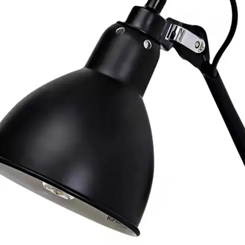 Industrial black matte wall lamp bedroom adjustable arm reading light