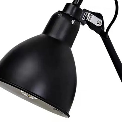 Industrial black matte wall lamp bedroom adjustable arm reading light