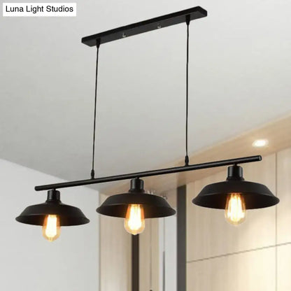Industrial black metal 3 light pendant – bedroom e26 e27 fixture