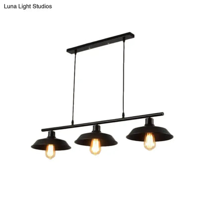 Industrial black metal 3 light pendant – bedroom e26 e27 fixture