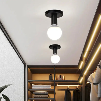 Industrial black metal cage ceiling light kitchen fixture