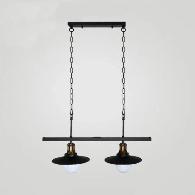 Industrial black metal flared light fixture kitchen pendant light