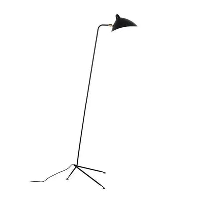Industrial black metal floor lamp living room three light tripod