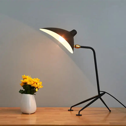 Industrial black metal floor lamp living room three light tripod