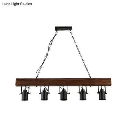 DecorBites™ Industrial Black Metal Island Light Fixture - 5-Light Kitchen Hanging Lamp