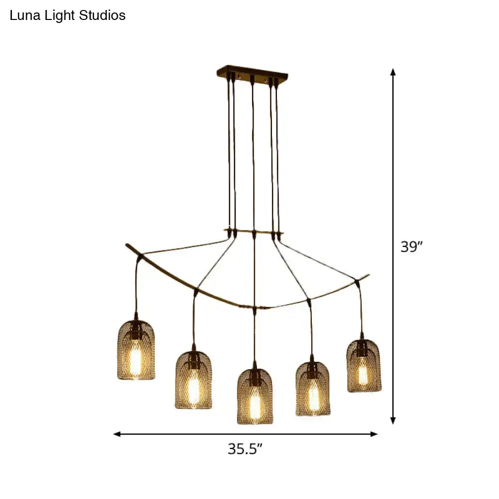 Industrial black metal island light fixture kitchen hanging ceiling lamp