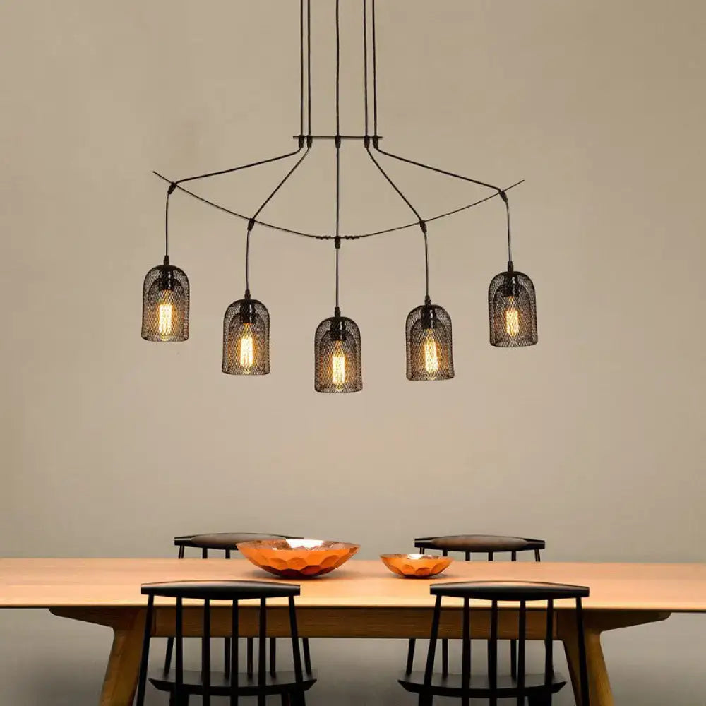 Industrial black metal island light fixture kitchen hanging ceiling lamp