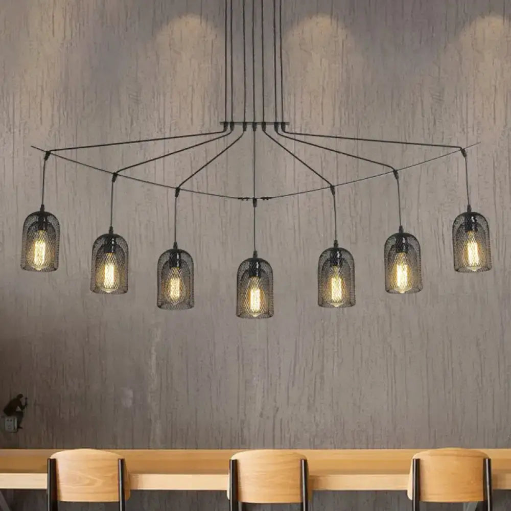 Industrial black metal island light fixture kitchen hanging ceiling lamp