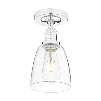 Industrial black metal loft bar pendant light with glass shade kitchen