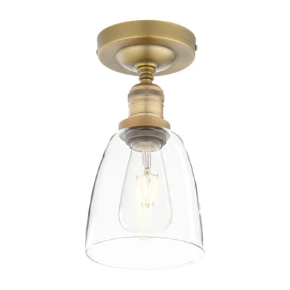 Industrial black metal loft bar pendant light with glass shade kitchen