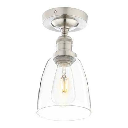 Industrial black metal loft bar pendant light with glass shade kitchen