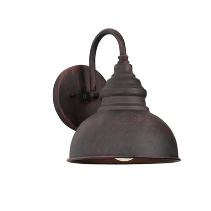 Industrial black metal outdoor wall lamp patio dome sconce