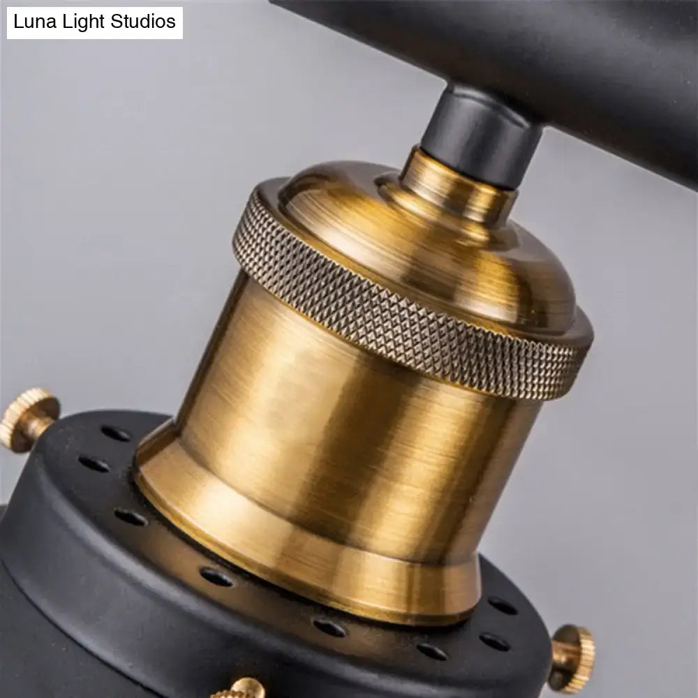 Industrial black metal pulley pendant light – kitchen island set of 3