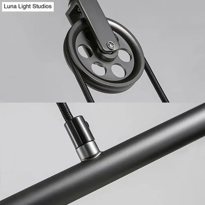 Industrial black metal saucer foyer island light kitchen ceiling light