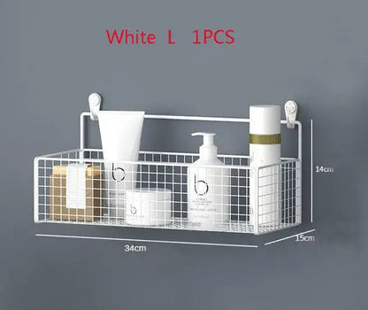 Industrial black metal two tier bathroom storage shelf – bathroom
