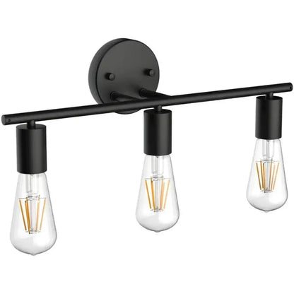Industrial black metal wall lamp – bathroom mirror light