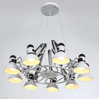 Industrial black multi arm pendant light living room chandelier