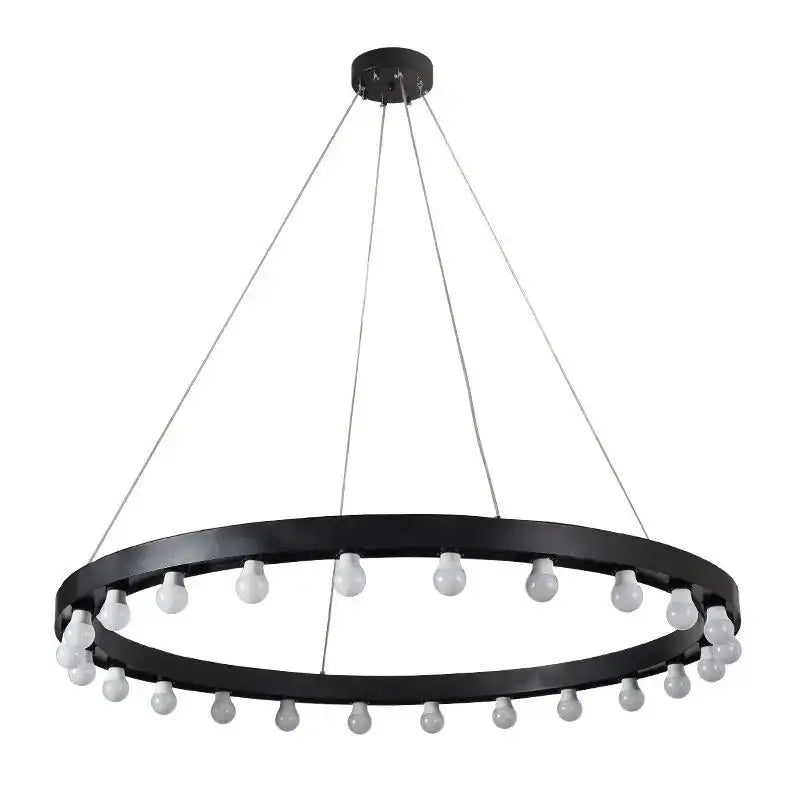 Industrial black multi tier pendant light for living room