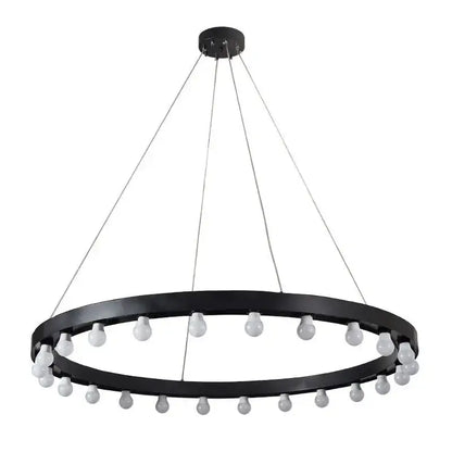 Industrial black multi tier pendant light for living room