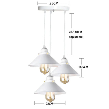 Industrial black pendant light with edison bulb for kitchen
