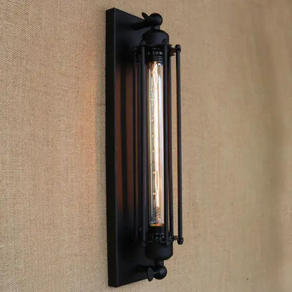 Industrial black rustic edison wall light kitchen metal sconce