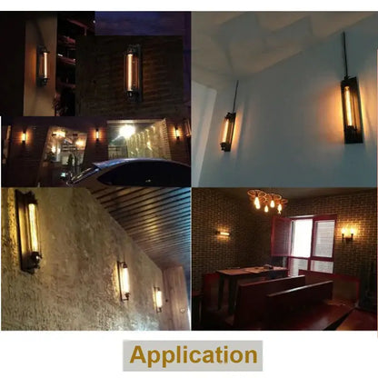 Industrial black silver & copper wall lamp bedroom edison sconce