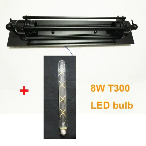 Industrial black silver & copper wall lamp bedroom edison sconce