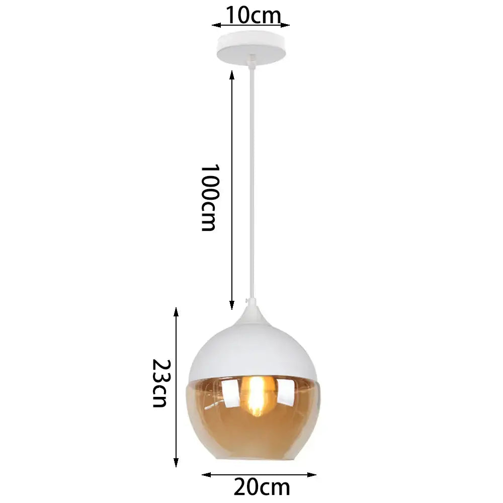 Industrial black & smoked glass shade pendant light kitchen decor