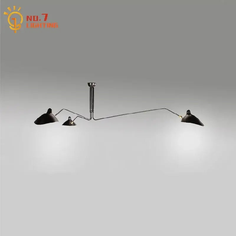 Industrial black spider ceiling lamp living room metal chandelier