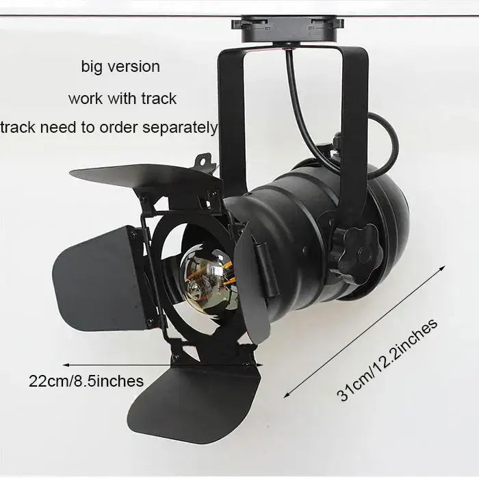 Industrial black spotlight rail light commercial store lighting