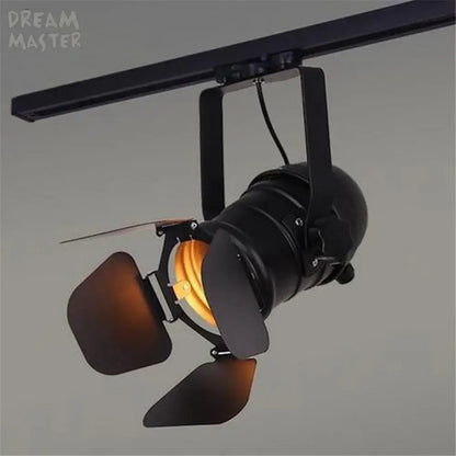 Industrial black spotlight rail light commercial store lighting