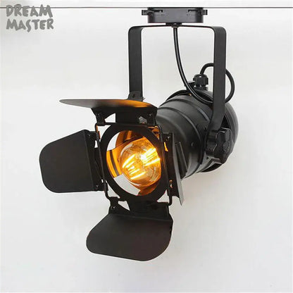 Industrial black spotlight rail light commercial store lighting