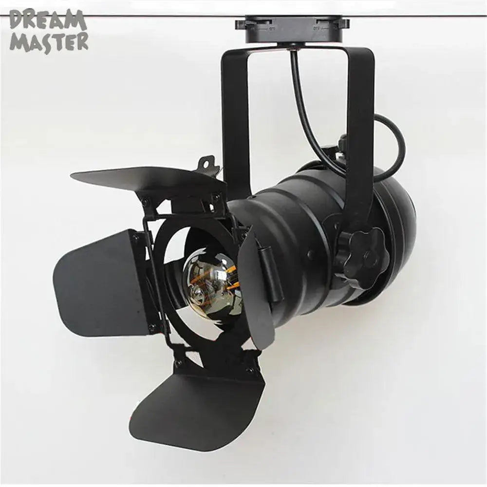 Industrial black spotlight rail light commercial store lighting