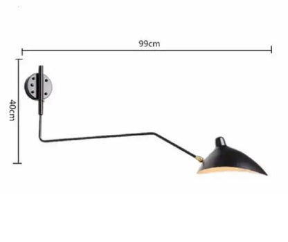 Industrial black swing arm chandelier dining room 5 light fixture
