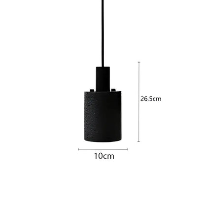 Industrial black travertine cement pendant light kitchen hat light