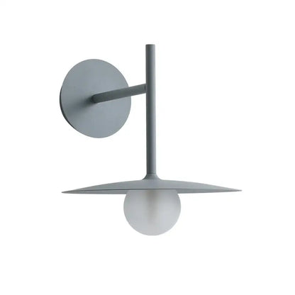 Industrial black wall lamp bedroom minimalist disc sconce