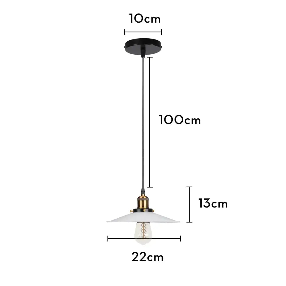 Industrial black white & copper iron pendant light dining room