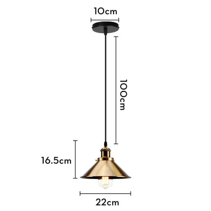 Industrial black white & copper iron pendant light dining room