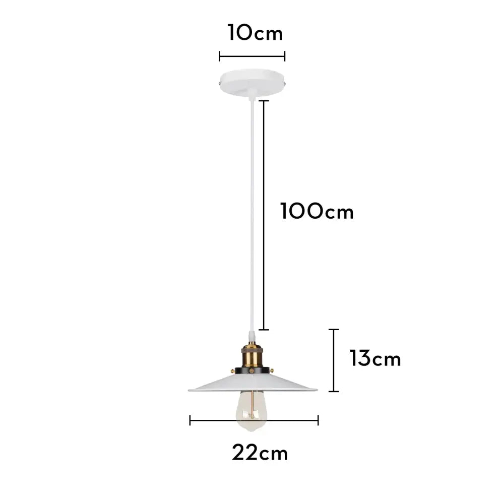 Industrial black white & copper iron pendant light dining room