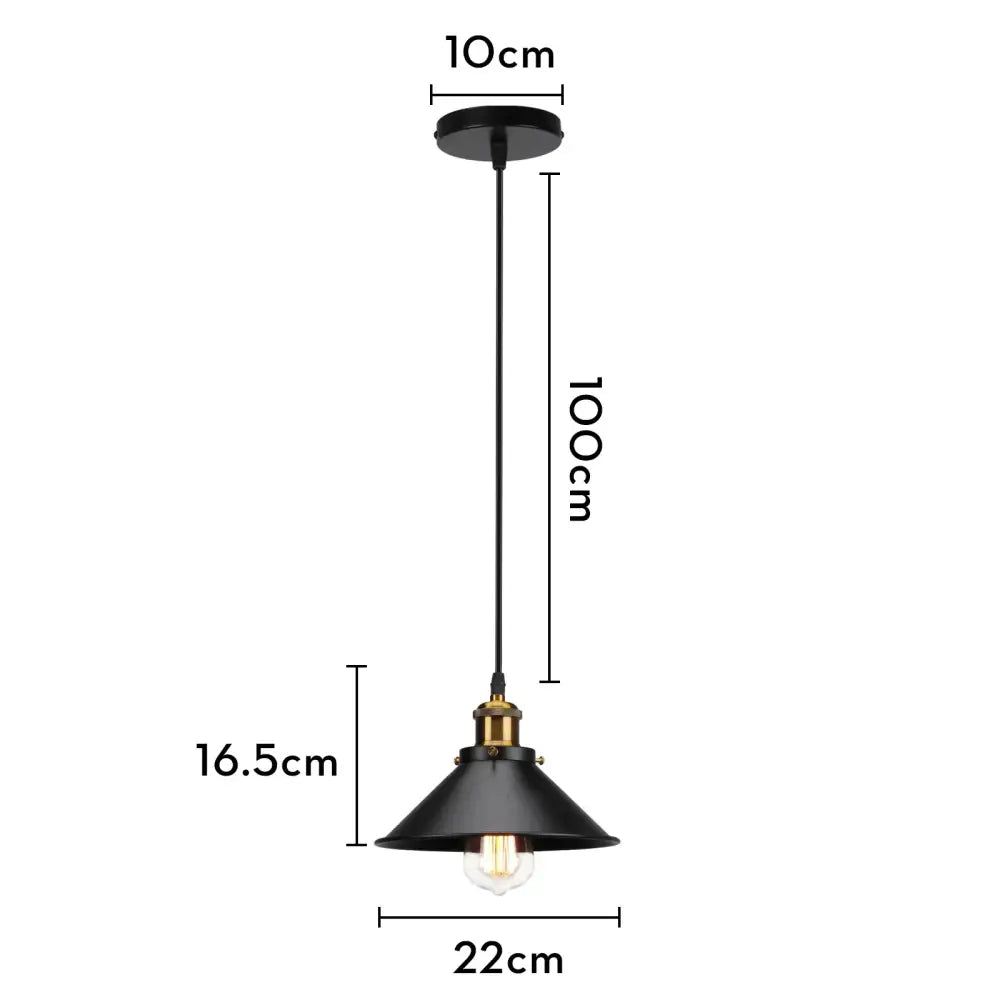 Industrial black white & copper iron pendant light dining room