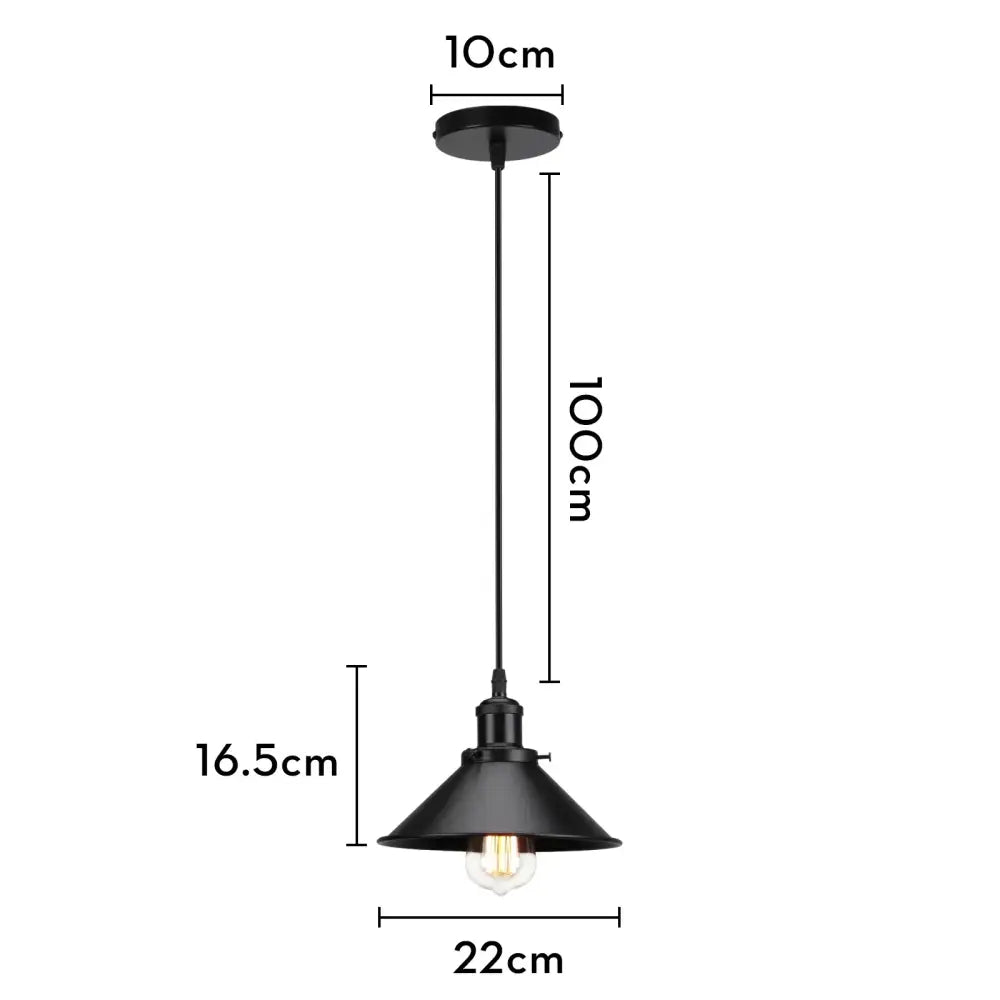 Industrial black white & copper iron pendant light dining room