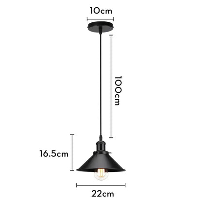 Industrial black white & copper iron pendant light dining room