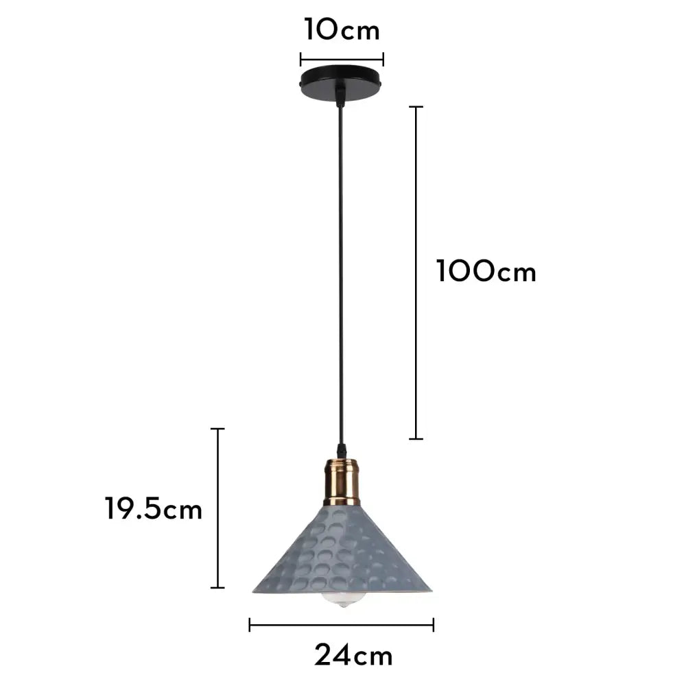 Industrial black white & copper iron pendant light dining room