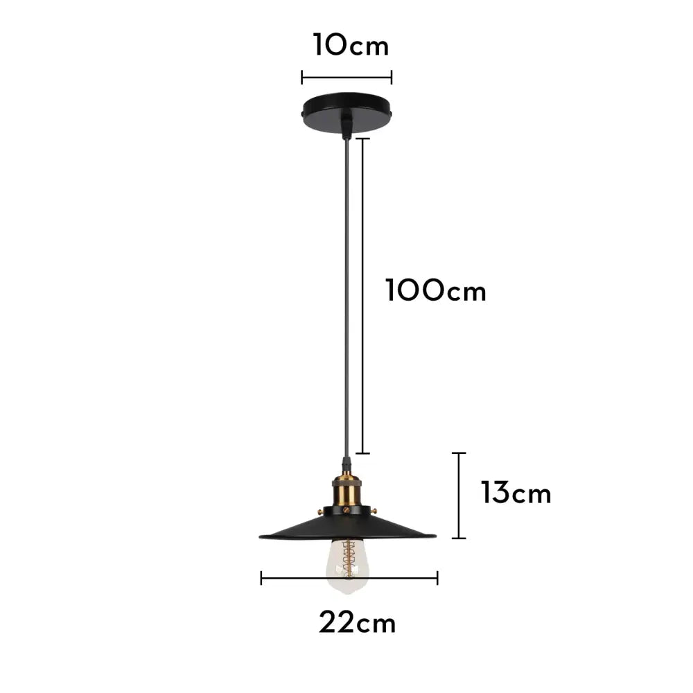 Industrial black white & copper iron pendant light dining room